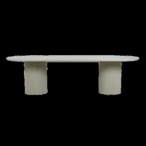 Benjamin Ripple Dining Table Putty