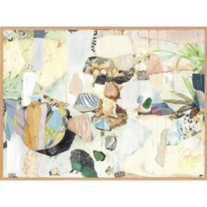 Beach Treasures Artwork Canvas Oak Frame