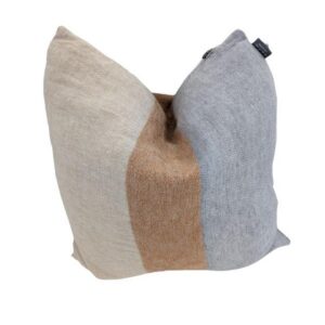 Cushion Natural/Ochre/blue Linen