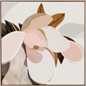 Magnolia Artwork Canvas Oak Frame