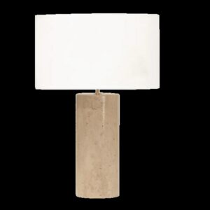 Pisona Table Lamp White Travertine