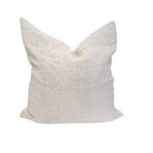 Euro Cushion White w/grey pattern