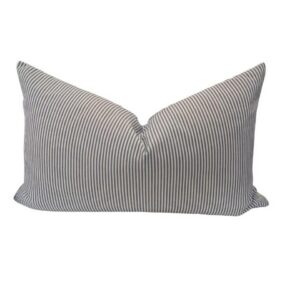 Lumbar Cushion Blue and white pinstripe