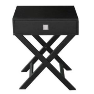 Vero 1 Draw Bedside Table Black