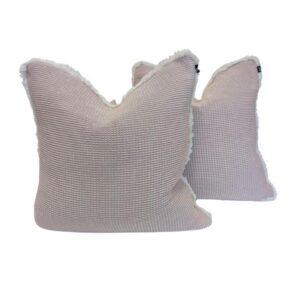 Pair Cushion Pink waffle