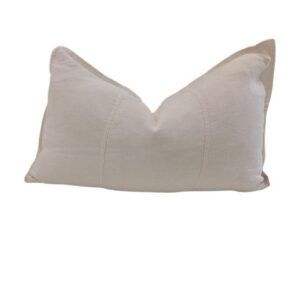 Lumbar Cushion White Luca Linen