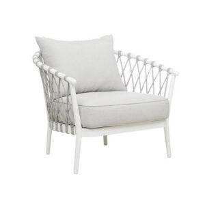 Maui Accent Chair - Frost Grey & White Outdoor