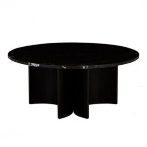 Oberon Eclipse Marble Coffee Table Matte Dark Oak