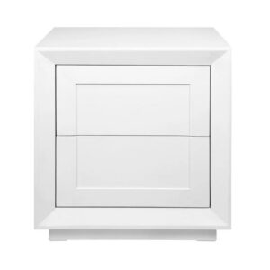 Balmain Oak White Bedside Table Tall