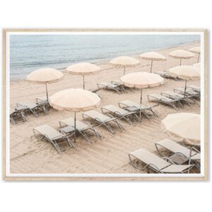 Parasols Artwork (Oak Frame)