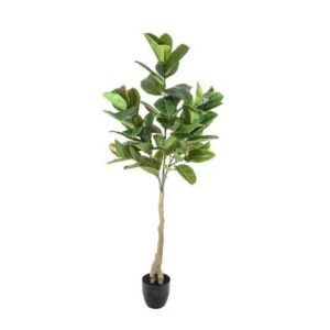 Artificial Plant Rubber Tree in Plastic Pot