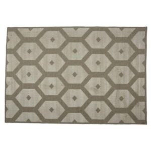 Lana Diamond Wool Rug - Nat/Ivory Large