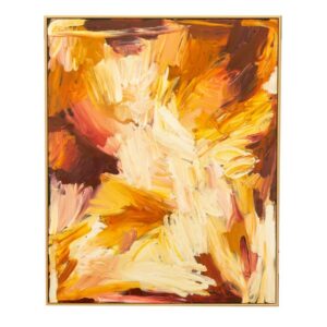 Faith Fire Canvas Artwork Oak Frame