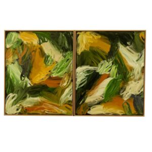 Faith Study Canvas Artwork Pair Oak Frame