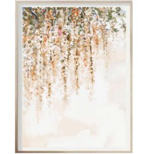 Painted Flowers 3 Artwork Oak Frame