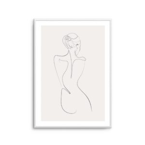 Line Figure I Artwork Black Frame
