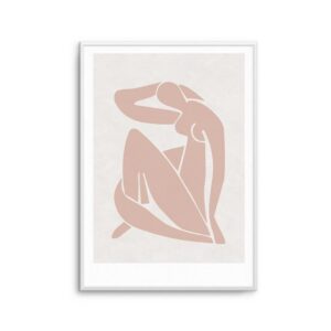 Decoupes Femme Neutral Artwork White Frame