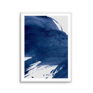 Bleue II Artwork White Frame
