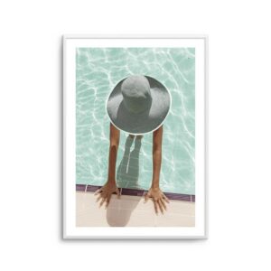 Pool Time Artwork White Frame
