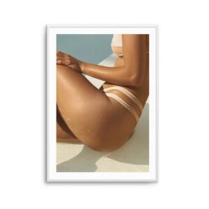 Pool Time III Artwork White Frame