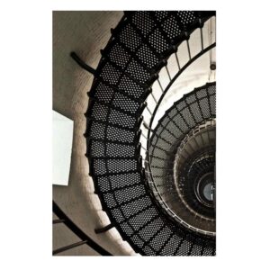 Fibonacci - Stairwell Artwork White Frame