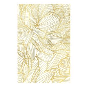 Efflorescence - Gold Artwork White Frame
