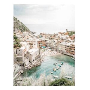 La Spezia White Box Frame Canvas Artwork