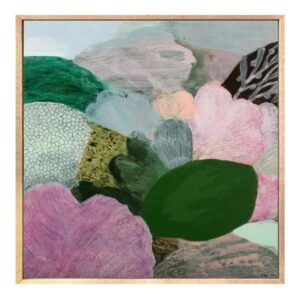 Winter Garden II Canvas Artwork Oak Frame