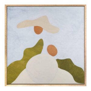 The Sands Canvas Artwork Oak Frame