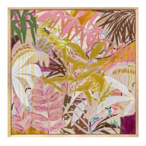 Peachy Canvas Artwork Oak Frame