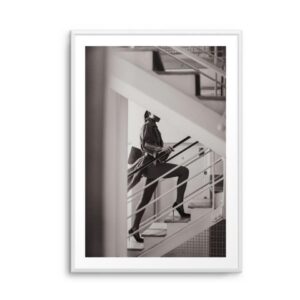 In The Stairwell Artwork Black Frame