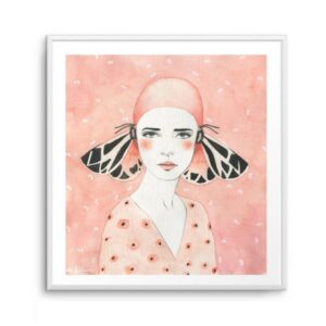 Julie Art Artwork White Frame