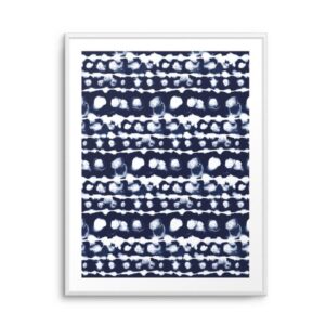 Dye Dot Print Artwork White Frame