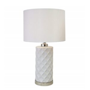 Hampton Ceramic Table Lamp White Shade
