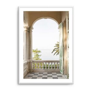 Arched View Artwork White Frame