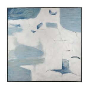 Faded Shadow Oil on Canvas Artwork Silver Frame