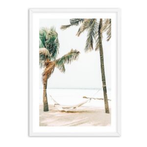 Midday in the Maldives Artwork White Frame