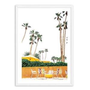 Palm Springs 323 Artwork White Frame