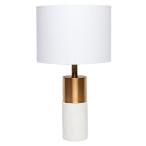 Lane Gold Table Lamp White