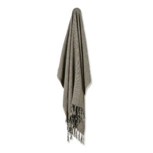 Kennedy Bamboo Linen Throw Rug Charcoal