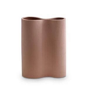 Ribbed Infinity Vase Ochre