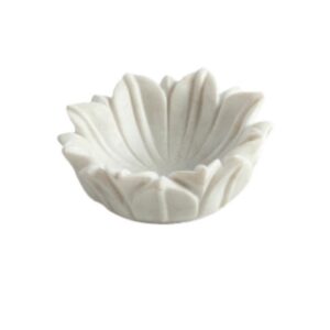 Lotus Marble Small Bowl White