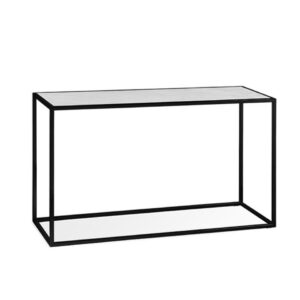 Elle Cube Marble Console - Blk/White