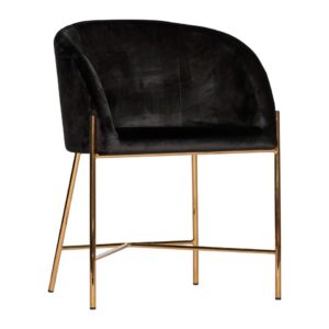 Rockefella Dining Chair Black/Gold