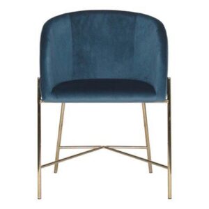 Rockefella Dining Chair Navy/Gold