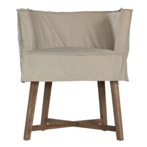 Elm Dining Chair - Sand Textured Cotton