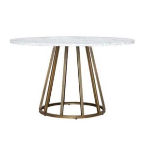 Azores Dining Table White/Gold