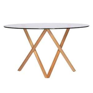 Cuba Dining Table Natural/Glass