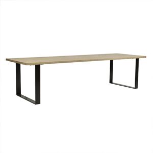 Rae Sleigh Dining Table Black/Natural