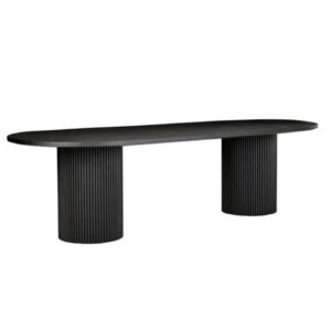 Benjamin Ripple Oval Dining Table - Matt Black